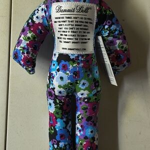 Floral Print Dammit Doll